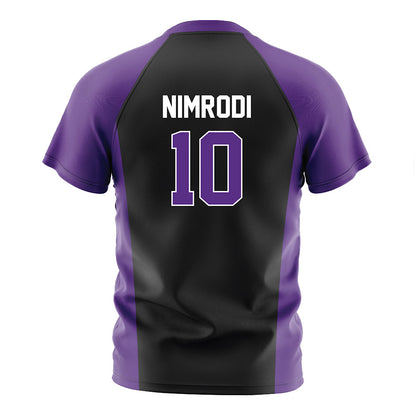 Northwestern - NCAA Men's Soccer : Yuval Nimrodi - Black Soccer Jersey-1