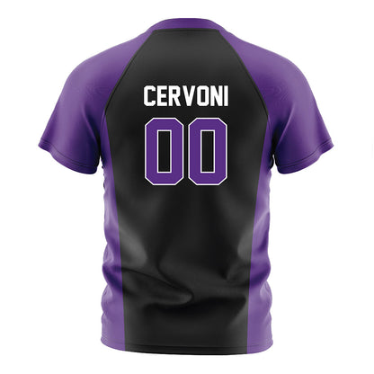 Northwestern - NCAA Men's Soccer : Gino Cervoni - Black Soccer Jersey-1