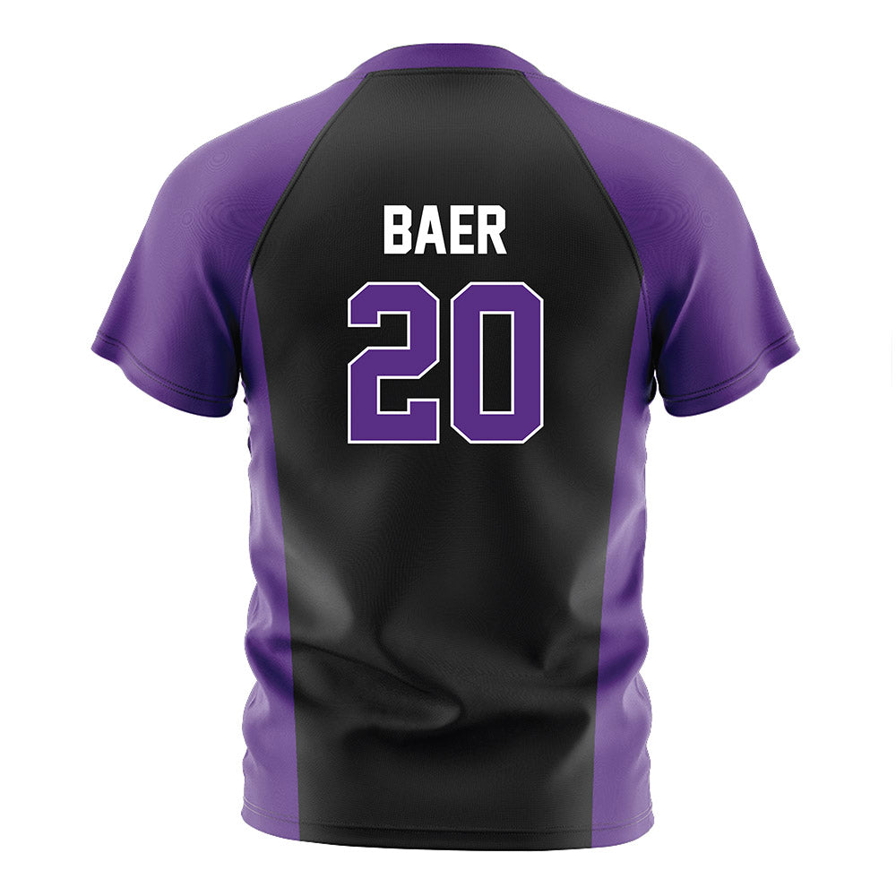 Northwestern - NCAA Men's Soccer : Gavin Baer - Black Soccer Jersey-1
