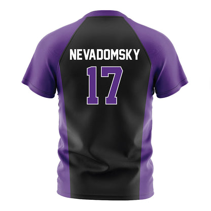 Northwestern - NCAA Women's Soccer : Presley Nevadomsky - Black Soccer Jersey-1