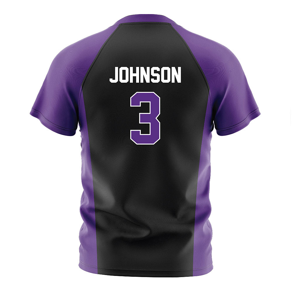Northwestern - NCAA Men's Soccer : Andrew Johnson - Black Soccer Jersey-1