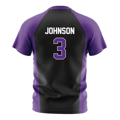 Northwestern - NCAA Men's Soccer : Andrew Johnson - Black Soccer Jersey-1