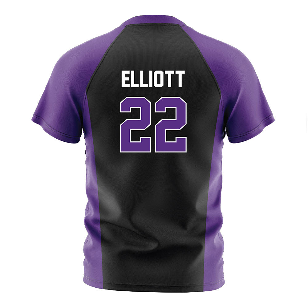 Northwestern - NCAA Women's Soccer : Olivia Elliott - Black Soccer Jersey-1