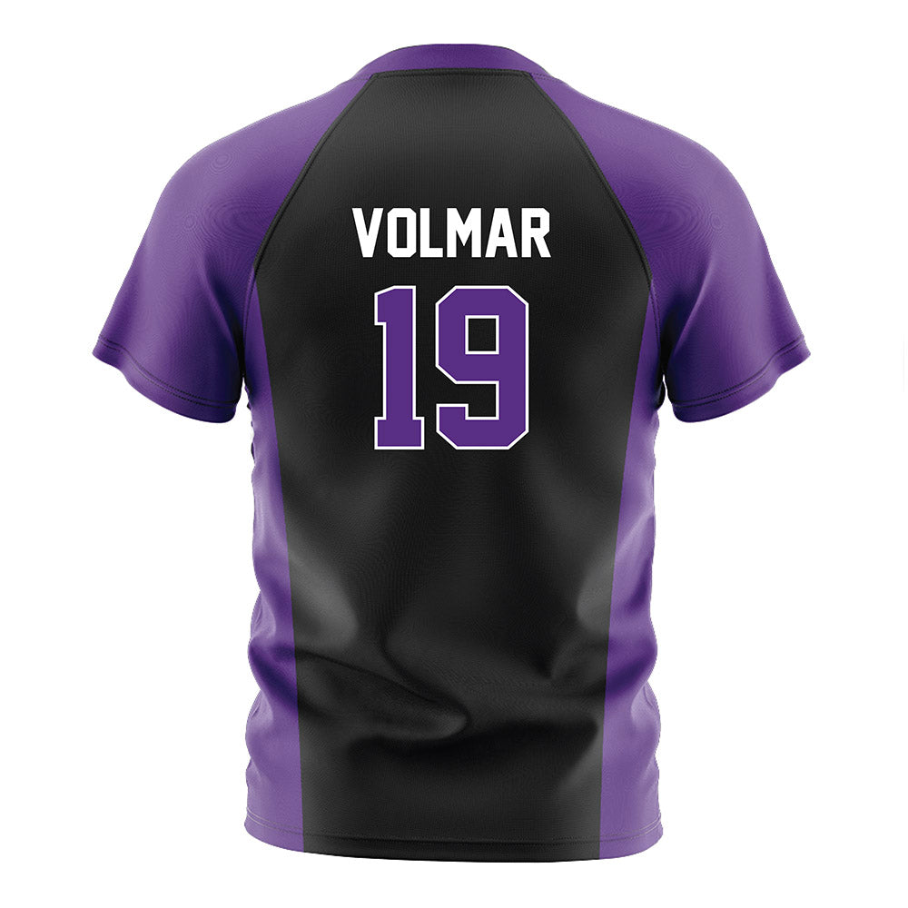 Northwestern - NCAA Men's Soccer : Fritz Volmar - Black Soccer Jersey-1