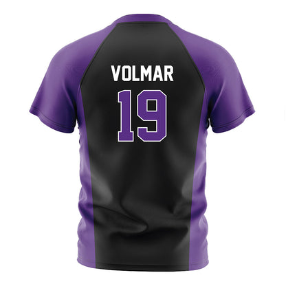 Northwestern - NCAA Men's Soccer : Fritz Volmar - Black Soccer Jersey-1