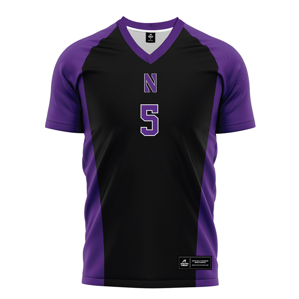 Northwestern - NCAA Men's Soccer : Dimas Van der Heide - Black Soccer Jersey-0