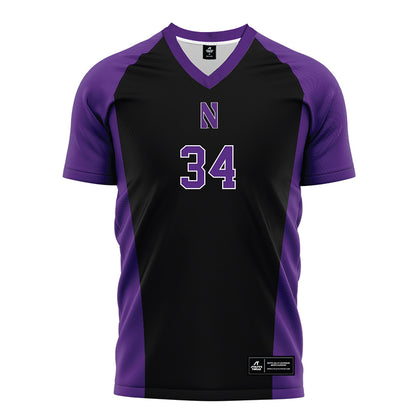 Northwestern - NCAA Women's Soccer : Ava Goodin - Black Soccer Jersey-0