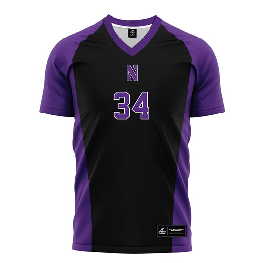 Northwestern - NCAA Women's Soccer : Ava Goodin - Black Soccer Jersey-0