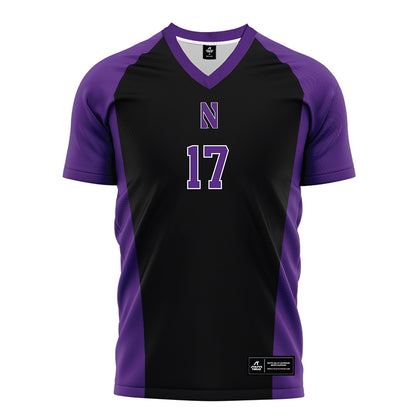 Northwestern - NCAA Women's Soccer : Presley Nevadomsky - Black Soccer Jersey-0