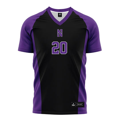 Northwestern - NCAA Men's Soccer : Gavin Baer - Black Soccer Jersey-0