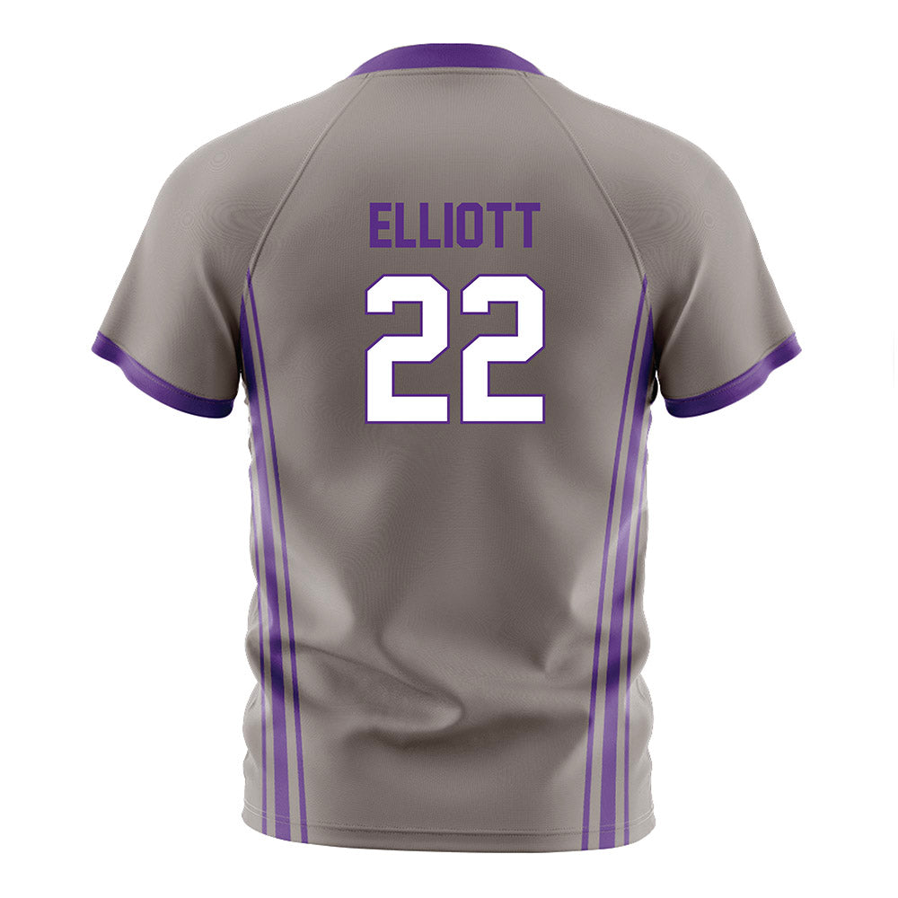 Northwestern - NCAA Women's Soccer : Olivia Elliott - Gray Soccer Jersey-1