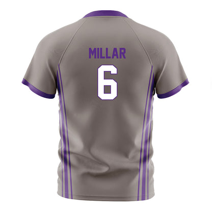 Northwestern - NCAA Men's Soccer : Andrew Millar - Gray Soccer Jersey-1