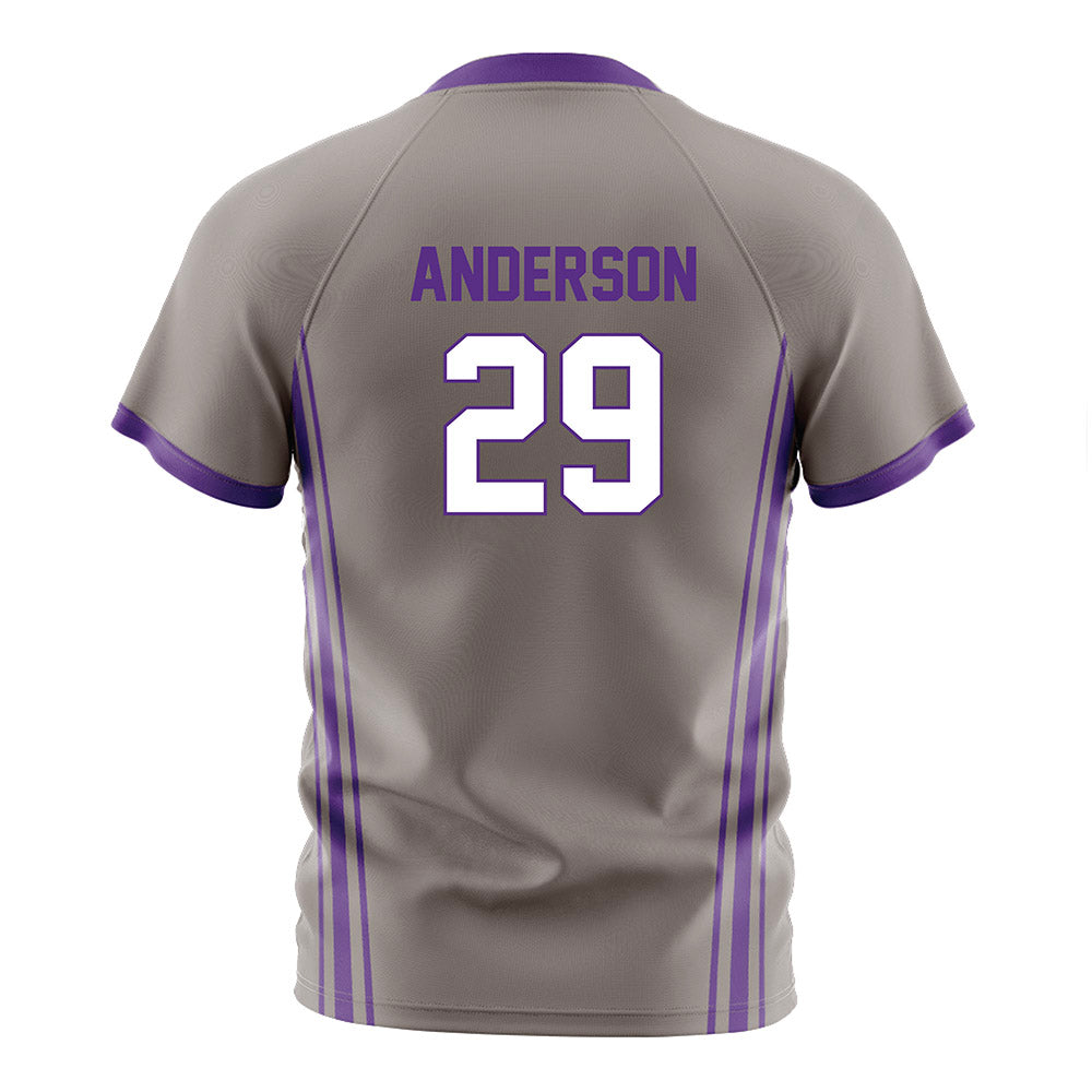 Northwestern - NCAA Women's Soccer : Gabby Anderson - Gray Soccer Jersey-1