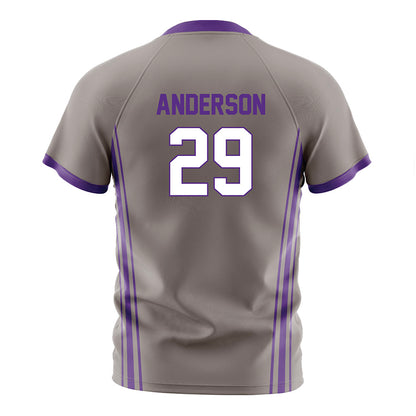 Northwestern - NCAA Women's Soccer : Gabby Anderson - Gray Soccer Jersey-1