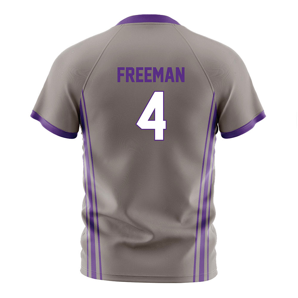 Northwestern - NCAA Women's Soccer : Camryn Freeman - Gray Soccer Jersey-1