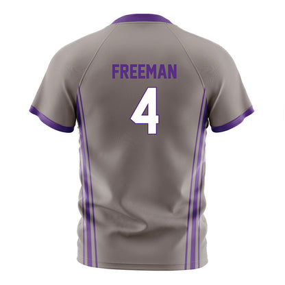 Northwestern - NCAA Women's Soccer : Camryn Freeman - Gray Soccer Jersey-1