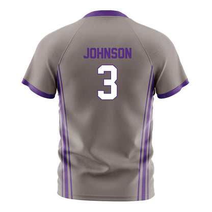 Northwestern - NCAA Men's Soccer : Andrew Johnson - Gray Soccer Jersey-1