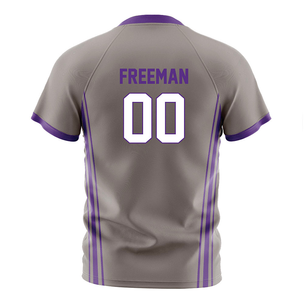 Northwestern - NCAA Women's Soccer : Camryn Freeman - Gray Soccer Jersey-1
