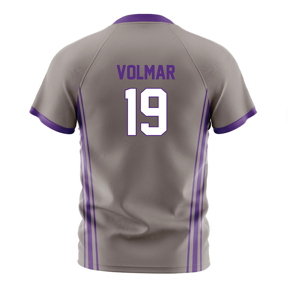 Northwestern - NCAA Men's Soccer : Fritz Volmar - Gray Soccer Jersey-1