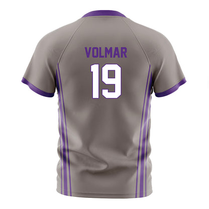 Northwestern - NCAA Men's Soccer : Fritz Volmar - Gray Soccer Jersey-1