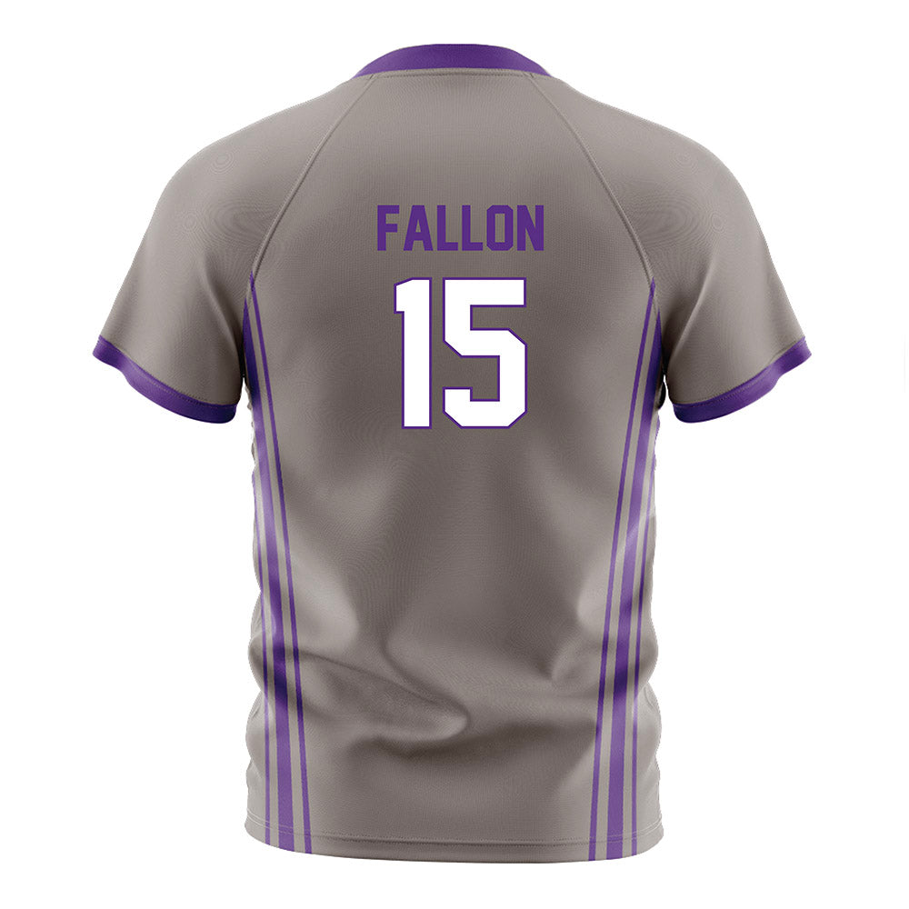 Northwestern - NCAA Women's Soccer : Alex Fallon - Gray Soccer Jersey-1