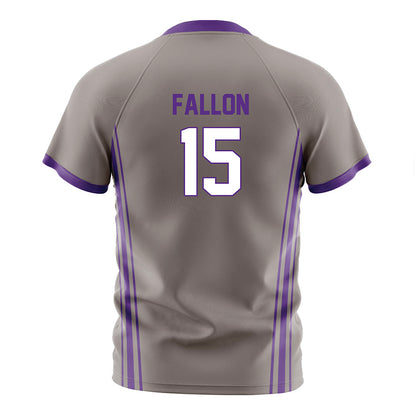 Northwestern - NCAA Women's Soccer : Alex Fallon - Gray Soccer Jersey-1