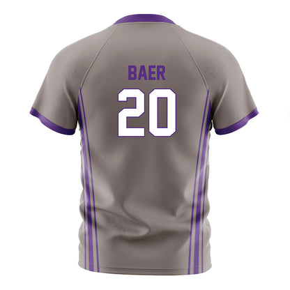 Northwestern - NCAA Men's Soccer : Gavin Baer - Gray Soccer Jersey-1