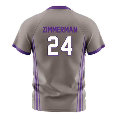 Northwestern - NCAA Women's Soccer : Gwen Zimmerman - Gray Soccer Jersey-1