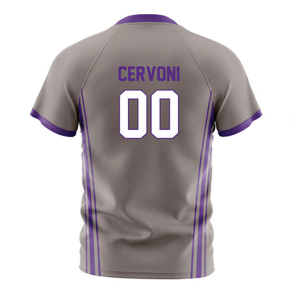 Northwestern - NCAA Men's Soccer : Gino Cervoni - Gray Soccer Jersey-1