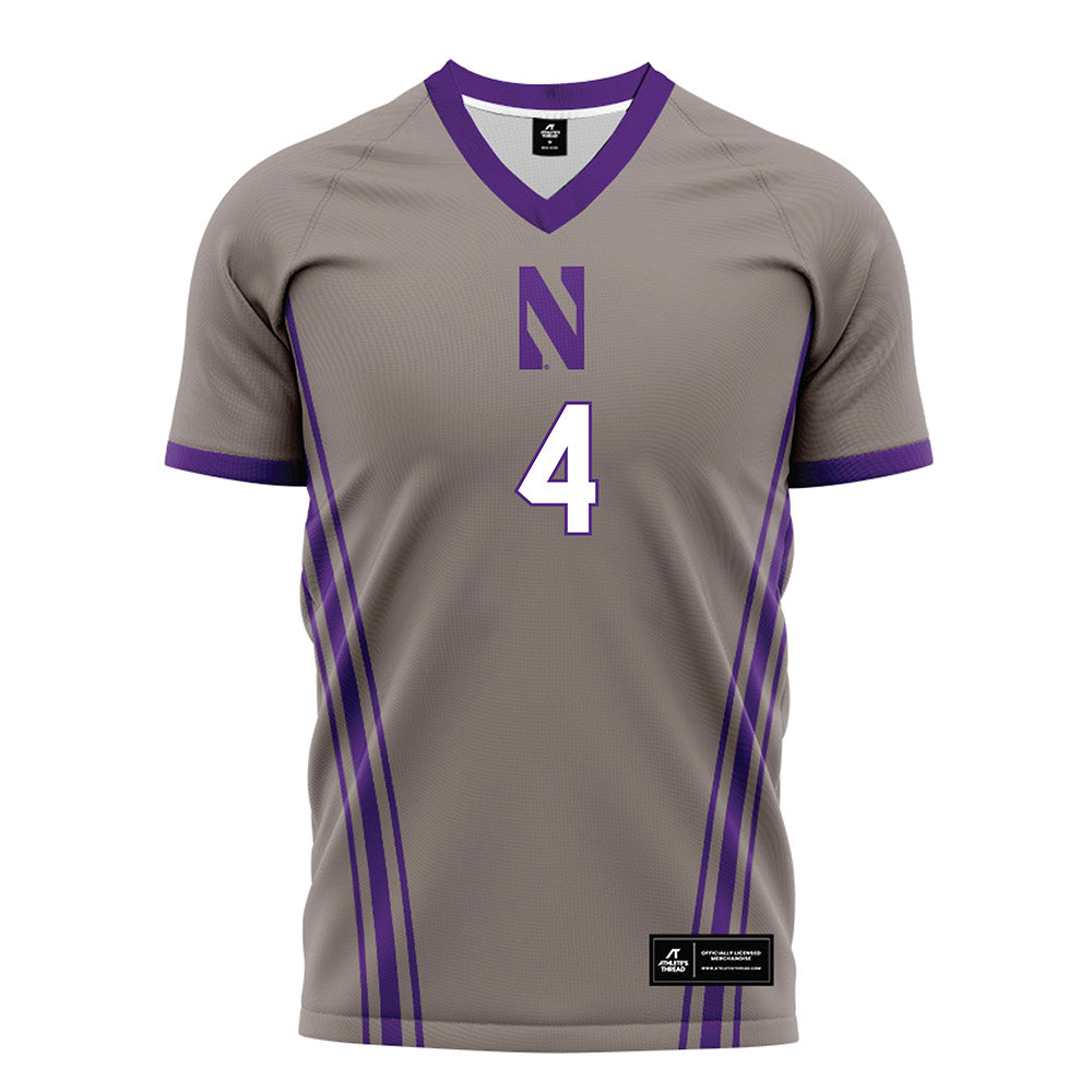 Northwestern - NCAA Women's Soccer : Camryn Freeman - Gray Soccer Jersey-0