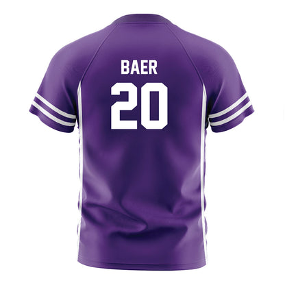 Northwestern - NCAA Men's Soccer : Gavin Baer - Purple Soccer Jersey-1