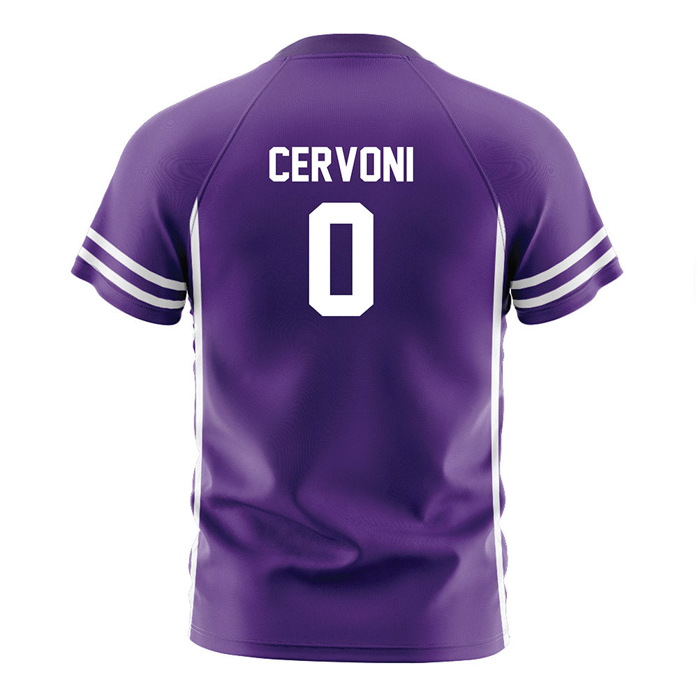 Northwestern - NCAA Men's Soccer : Gino Cervoni - Purple Soccer Jersey-1