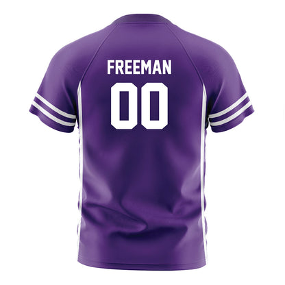 Northwestern - NCAA Women's Soccer : Camryn Freeman - Purple Soccer Jersey-1