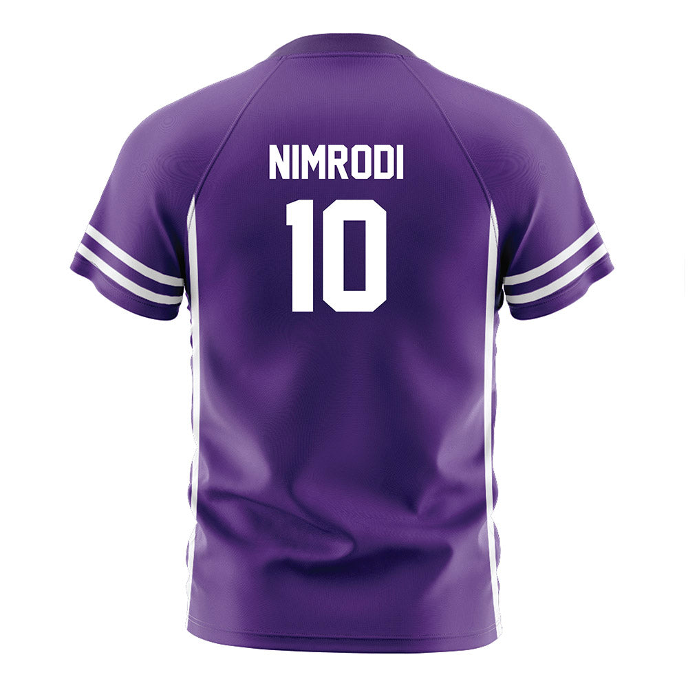 Northwestern - NCAA Men's Soccer : Yuval Nimrodi - Purple Soccer Jersey-1