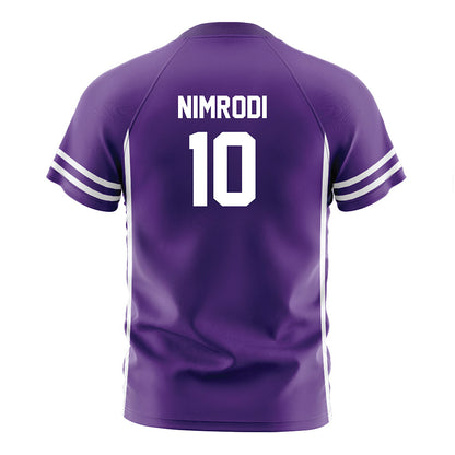 Northwestern - NCAA Men's Soccer : Yuval Nimrodi - Purple Soccer Jersey-1