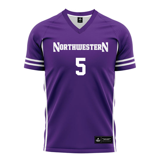 Northwestern - NCAA Men's Soccer : Josue Pfrommer - Purple Soccer Jersey-0
