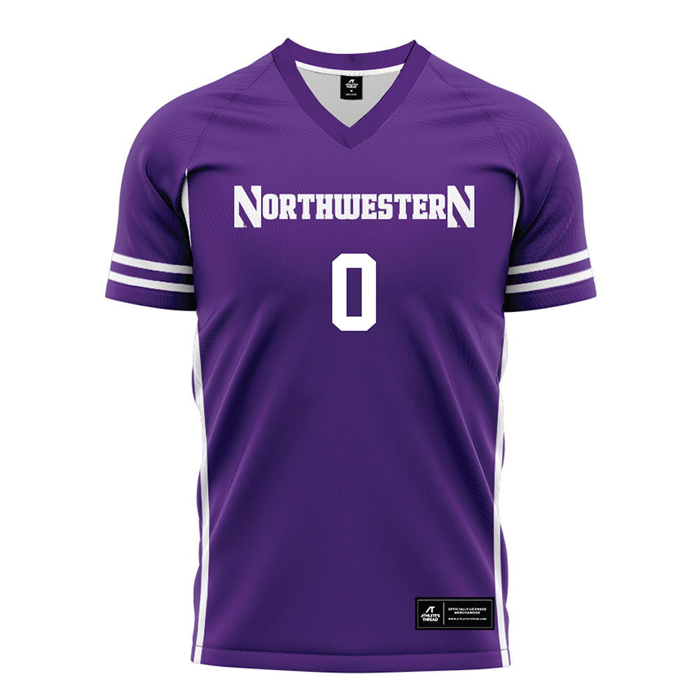 Northwestern - NCAA Men's Soccer : Gino Cervoni - Purple Soccer Jersey-0