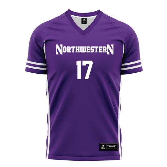 Northwestern - NCAA Men's Soccer : Gavin Baer - Purple Soccer Jersey-0