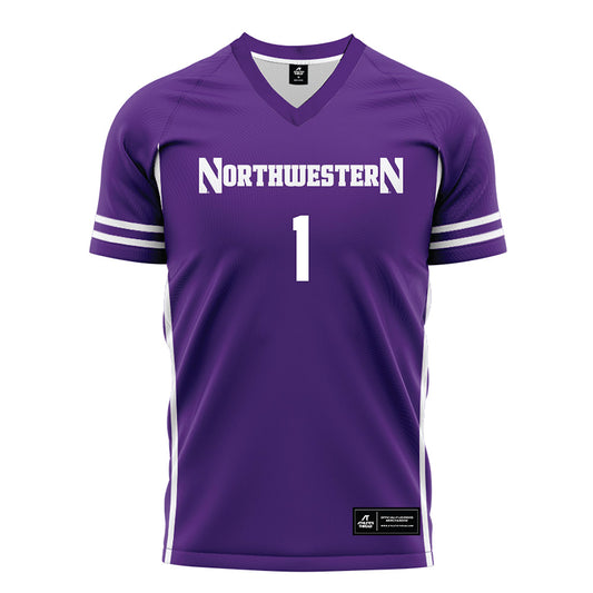 Northwestern - NCAA Men's Soccer : Rafael Ponce de Leon - Purple Soccer Jersey-0