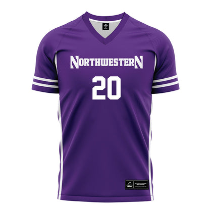 Northwestern - NCAA Men's Soccer : Gavin Baer - Purple Soccer Jersey-0