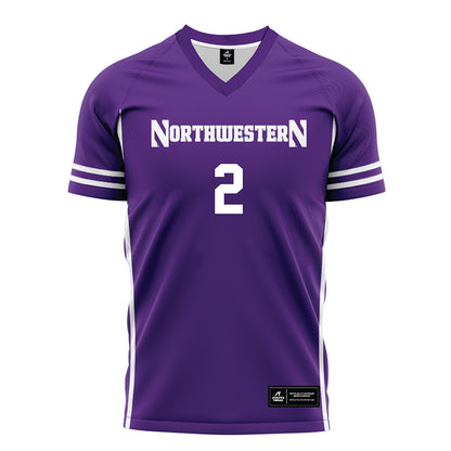 Northwestern - NCAA Women's Soccer : Liz Cardwell - Purple Soccer Jersey-0
