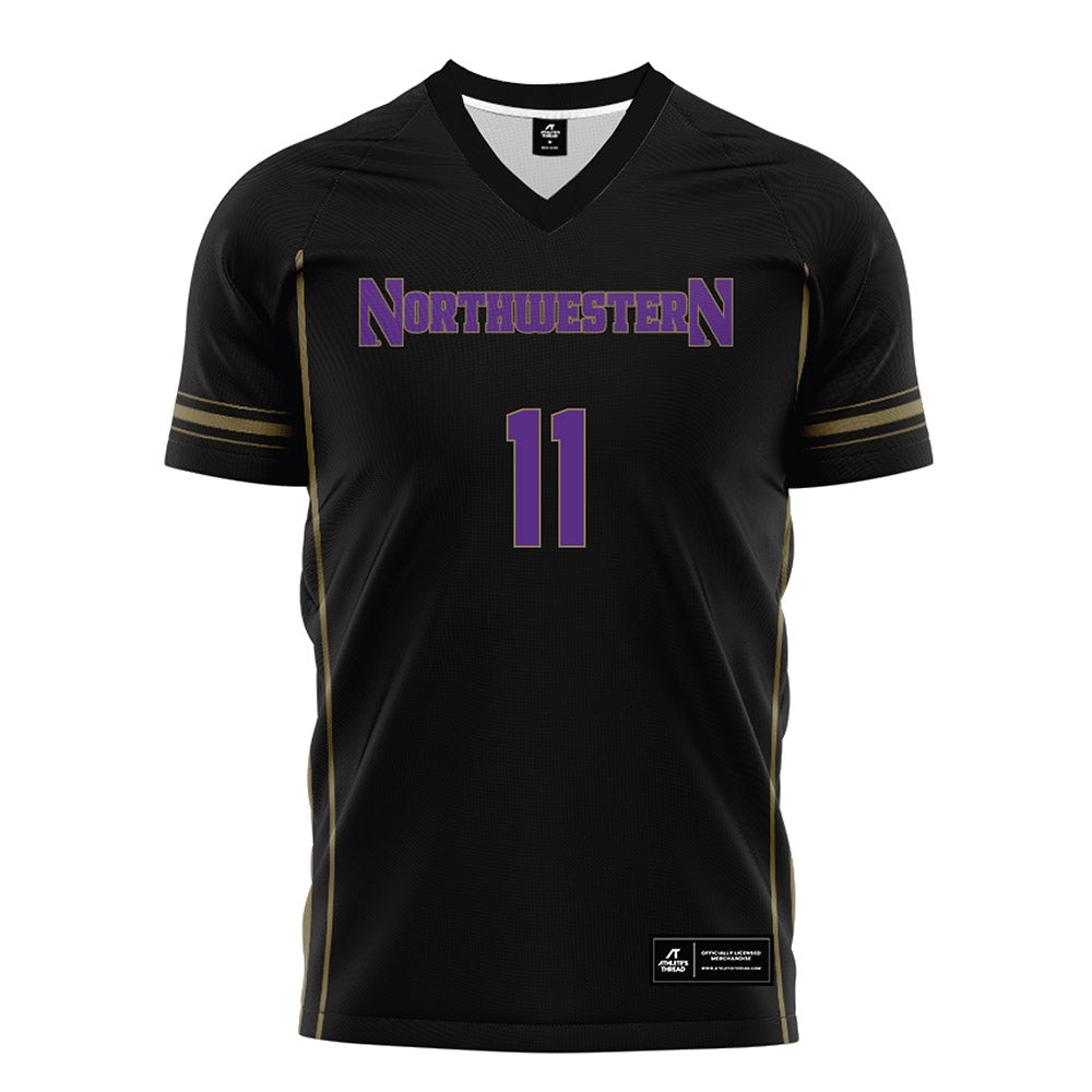 Northwestern - NCAA Women's Soccer : Keira Wagner - Black Soccer Jersey-0
