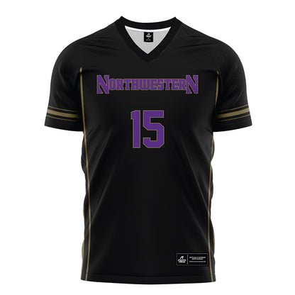 Northwestern - NCAA Women's Soccer : Alex Fallon - Black Soccer Jersey-0