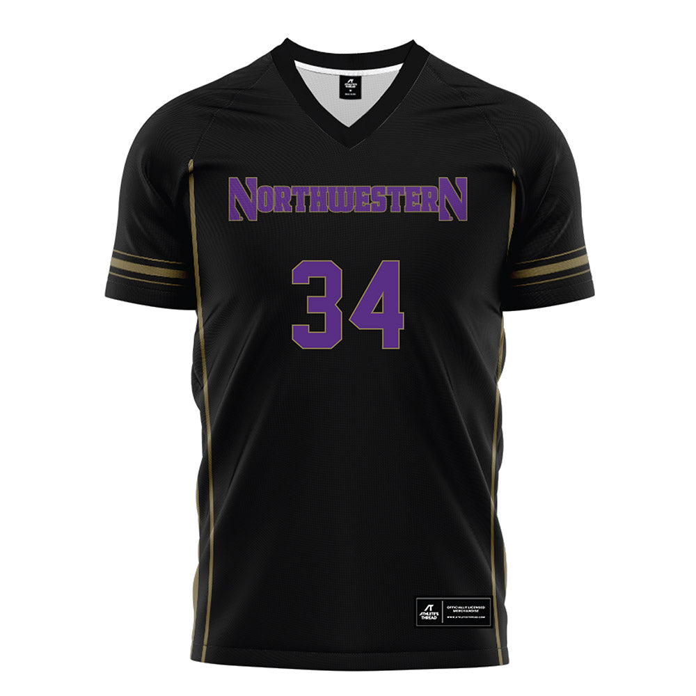 Northwestern - NCAA Women's Soccer : Ava Goodin - Black Soccer Jersey-0