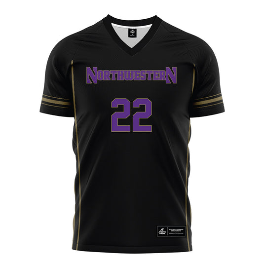 Northwestern - NCAA Women's Soccer : Olivia Elliott - Black Soccer Jersey-0