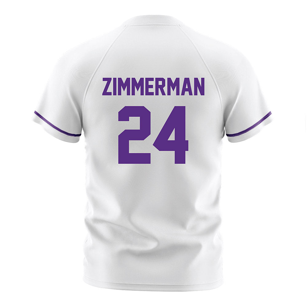 Northwestern - NCAA Women's Soccer : Gwen Zimmerman - White Soccer Jersey-1