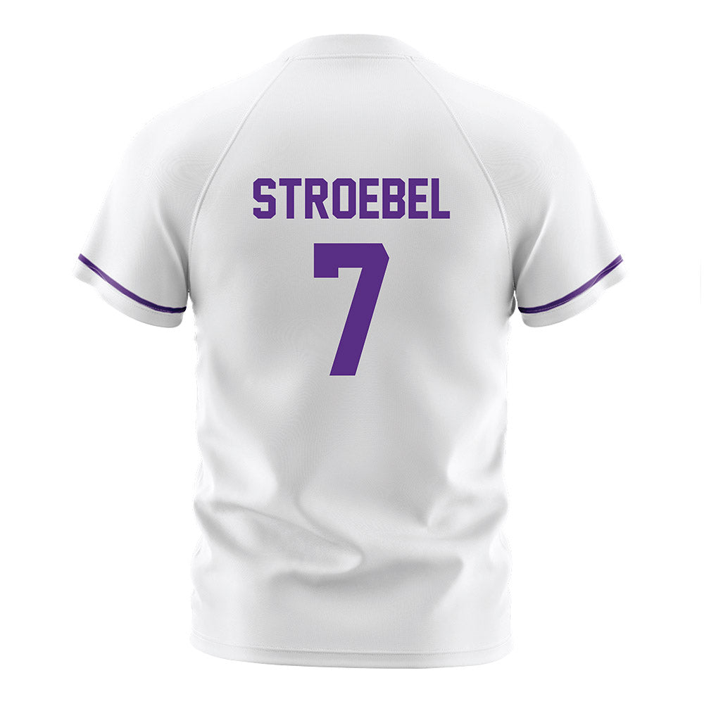 Northwestern - NCAA Women's Soccer : Mary Stroebel - White Soccer Jersey