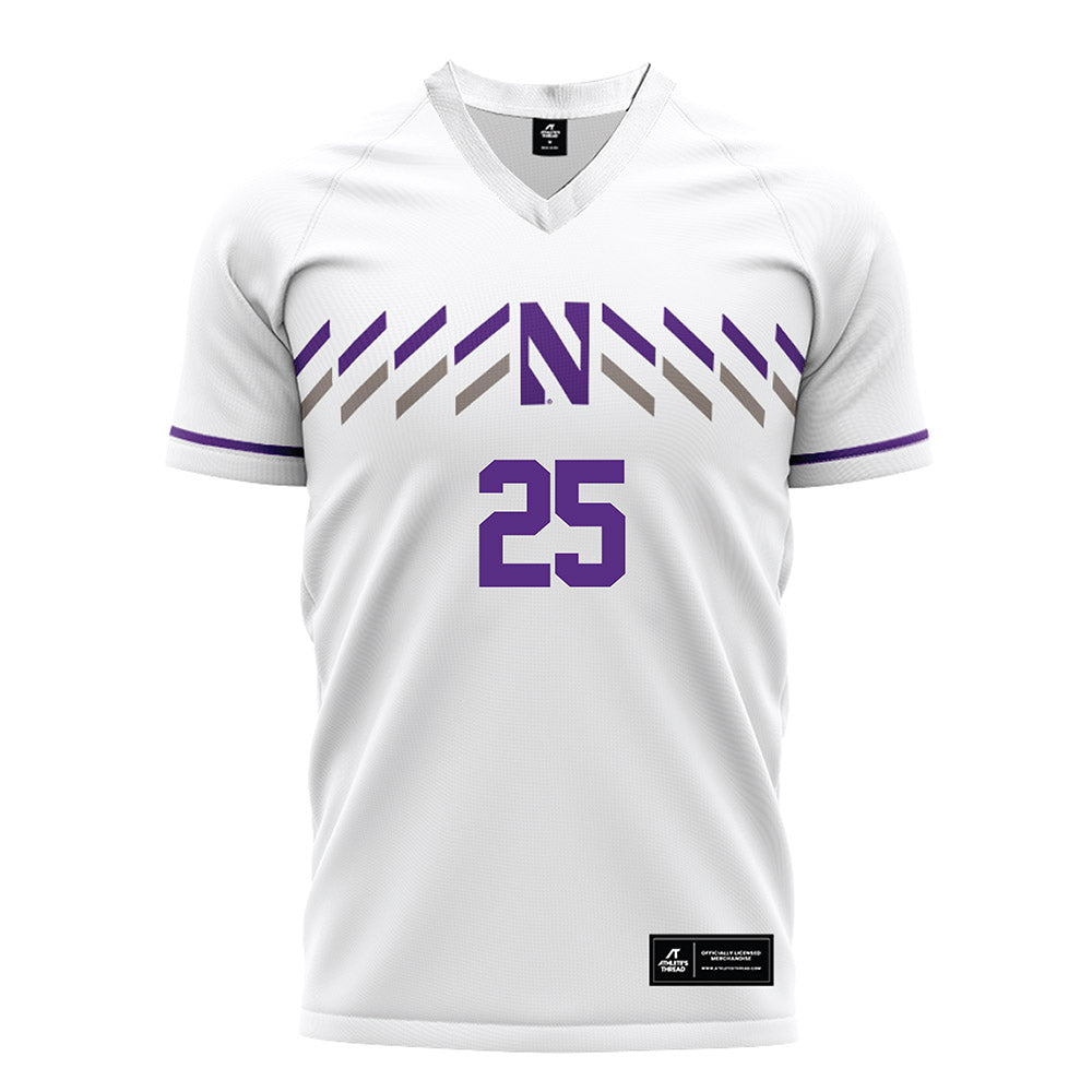 Northwestern - NCAA Men's Soccer : Seth Mahlmeister - White Soccer Jersey-0