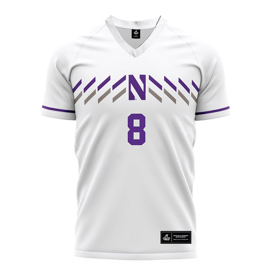 Northwestern - NCAA Men's Soccer : Gabriel Smyth - White Soccer Jersey-0
