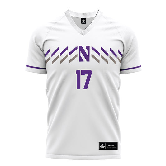Northwestern - NCAA Men's Soccer : Gavin Baer - White Soccer Jersey-0